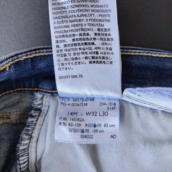 Levi's Plus Size Mid-Rise Skinny Ankle Distressed Denim Jeans Size 32 Women - Picture 15 of 16